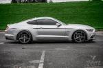 Ford Mustang GT Silver on Vossen Wheels (CV3R) 2017 года